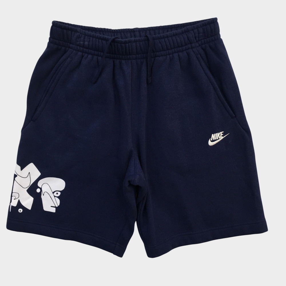 Nike Mens Sportswear Club Fleece Graphic Shorts Navy Blue Small DQ4659-410